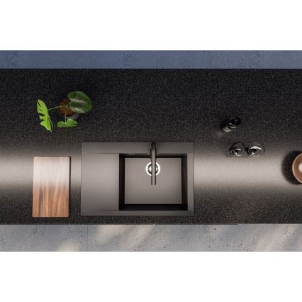 ALVEUS 1149503 - Köögivalamu PURE 79x51,5 cm graniit/must