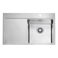 ALVEUS 1149516 - Köögivalamu PURE 79x52,5 cm satiinviimistlusega, parempoolne + sifoon kiire sulgemismehhanismiga