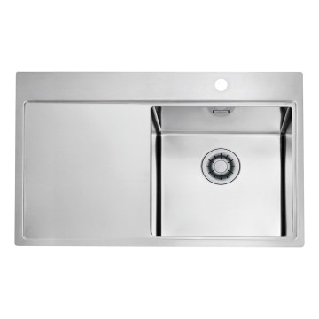 ALVEUS 1149516 - Köögivalamu PURE 79x52,5 cm satiinviimistlusega, parempoolne + sifoon kiire sulgemismehhanismiga
