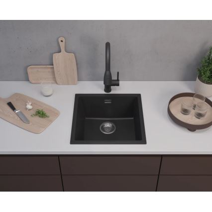 ALVEUS 1150048 - Köögivalamu OMNI 45x45 cm graniit/must