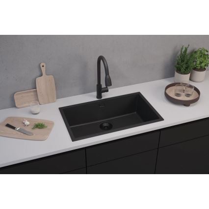 ALVEUS 1150064 - Valamu kööki OMNI 75x45 cm graniit/must