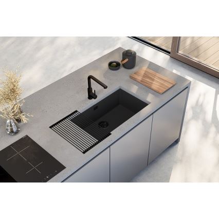 ALVEUS 1150064 - Valamu kööki OMNI 75x45 cm graniit/must