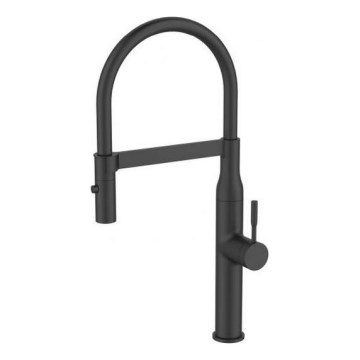 ALVEUS 1150893 - Valamu kraan paindliku varrega koos spreiga MIRAGE 49,5 cm must
