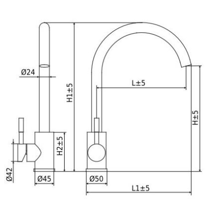 ALVEUS ES3508A - Köögisegisti VIOLA 36,7 cm, roostevabast terasest