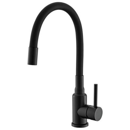 ALVEUS SETA23228 - Köögivalamu ATROX 59x50 cm + kraan painduvate voolu MINTAS 34 cm graniit/mat must