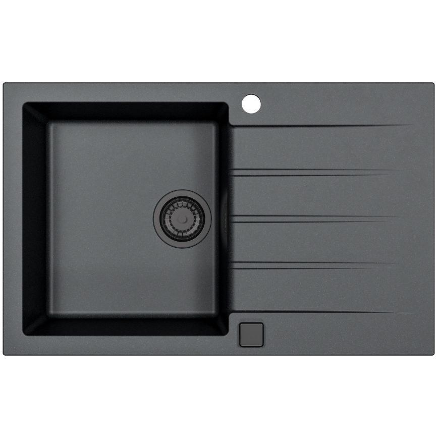 ALVEUS SETA23231 - Köögivalamu CADIT 79x50 cm + valamukraan painduva kõrrega MINTAS 34 cm graniit/mattmust