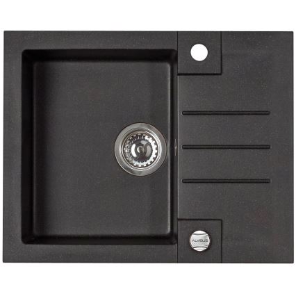 ALVEUS SETA23236 - Köögi valamu ROCK 59,5x47,5 cm + kraan MINTAS 34 cm graniit/matt must