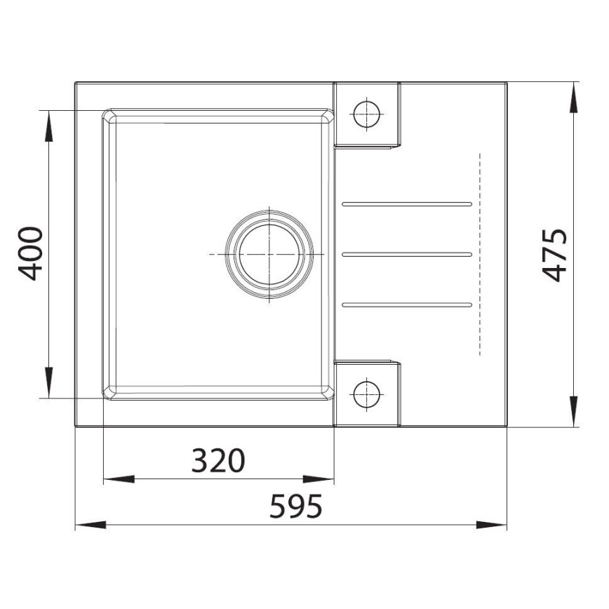 ALVEUS SETA23236 - Köögi valamu ROCK 59,5x47,5 cm + kraan MINTAS 34 cm graniit/matt must