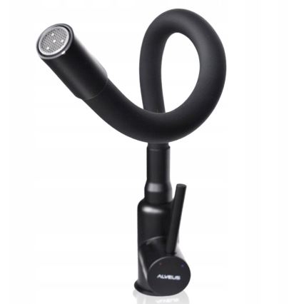 ALVEUS SETA23236 - Köögivalamu ROCK 59,5x47,5 cm + valamukraan painduva kaelaga MINTAS 34 cm graniit/mattmust