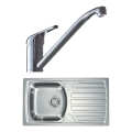 ALVEUS SETA259 - köögivalamu BASIC 78x43,5 cm + valamusegisti RIVIERA 14,8 cm satiin/läikiv kroom