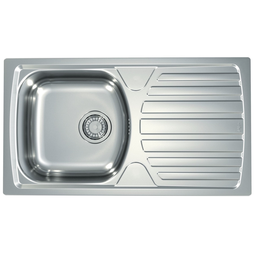 ALVEUS SETA259 - köögivalamu BASIC 78x43,5 cm + valamusegisti RIVIERA 14,8 cm satiin/läikiv kroom