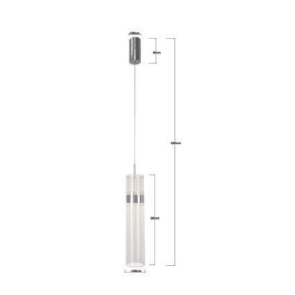 AMBIENTE LED-ripplühter kaabliga LED/6W/230V 3000/4000/6000K läikiv kroom