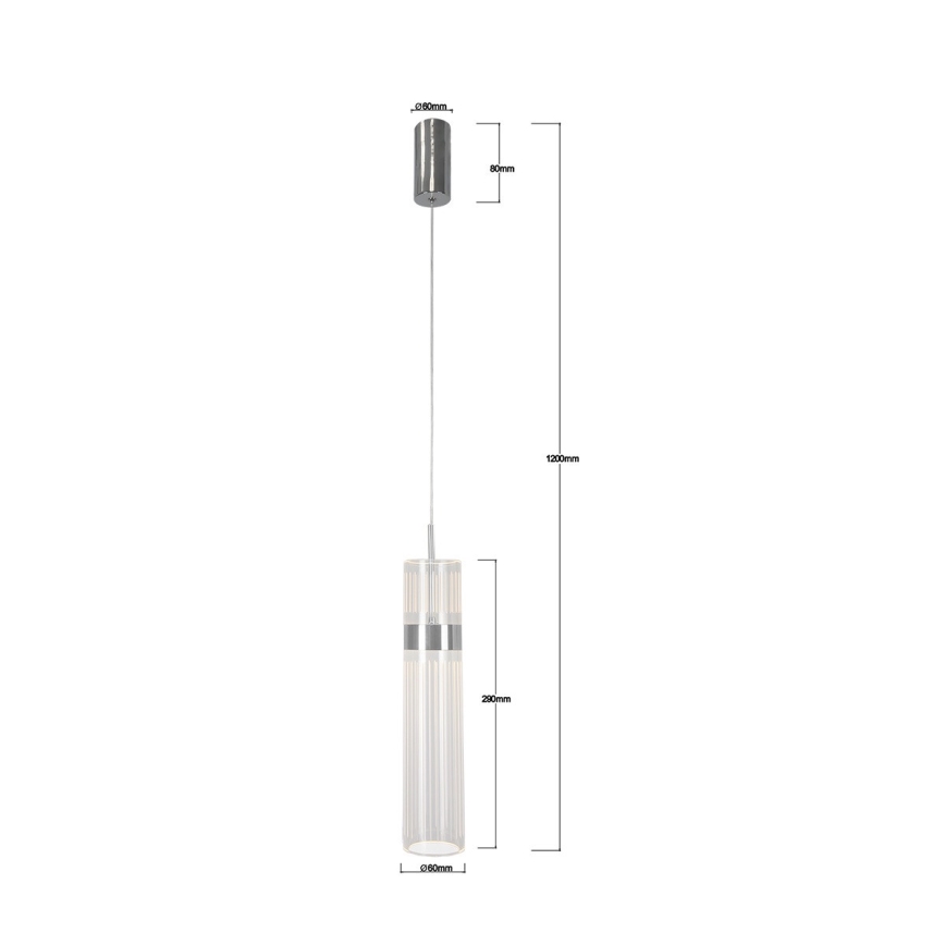 AMBIENTE LED-ripplühter kaabliga LED/6W/230V 3000/4000/6000K läikiv kroom
