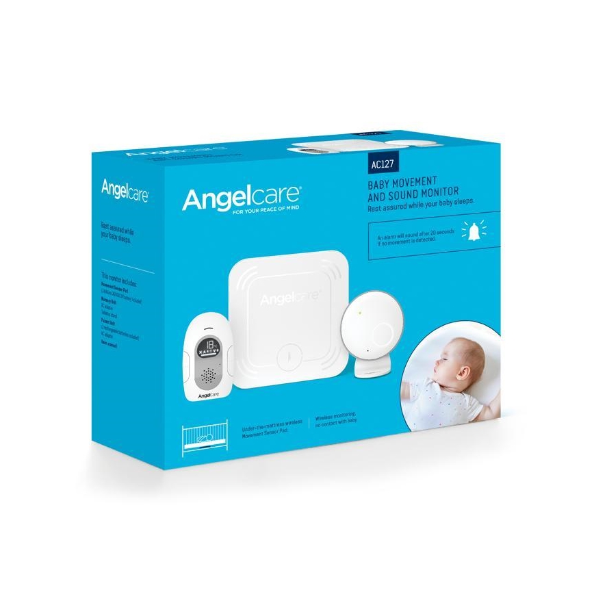 Angelcare - KOMPLEKT Hingamismonitor 16x16 cm + heliga beebimonitor USB