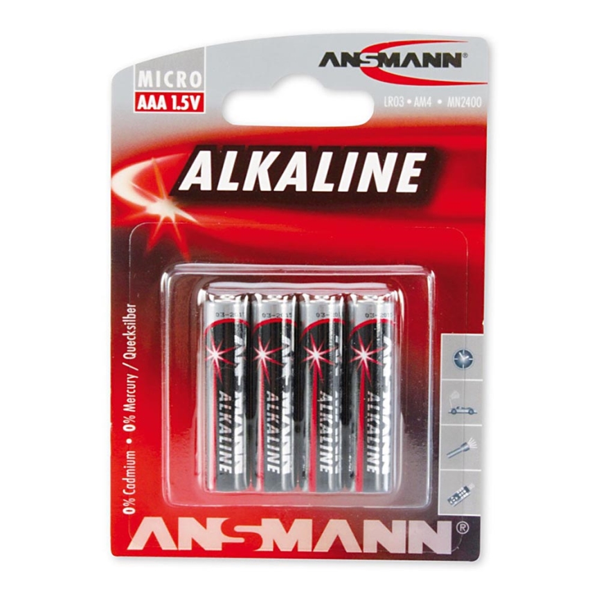 Ansmann 09630 LR03 AAA RED - 4tk leelispatareid 1.5V