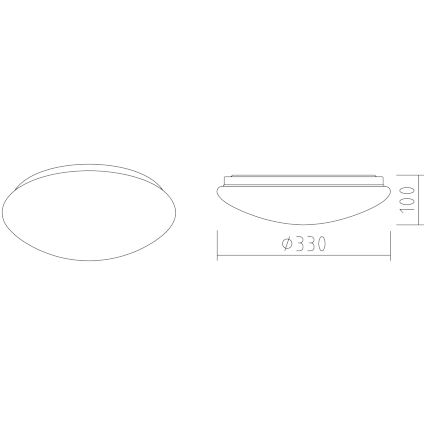 APLED - LED Laevalgusti LENS P TRICOLOR LED/18W/230V IP41 2700 - 6500K 1210lm