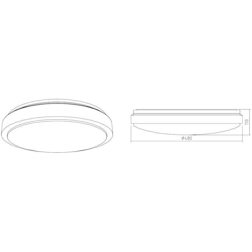 APLED - LED Laevalgusti LENS PP TRICOLOR LED/36W/230V IP41 2700 - 6500K 2520lm