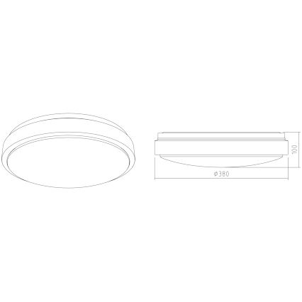 APLED - LED Laevalgusti LENS R TRICOLOR LED/24W/230V IP41 2700 - 6500K 1680lm