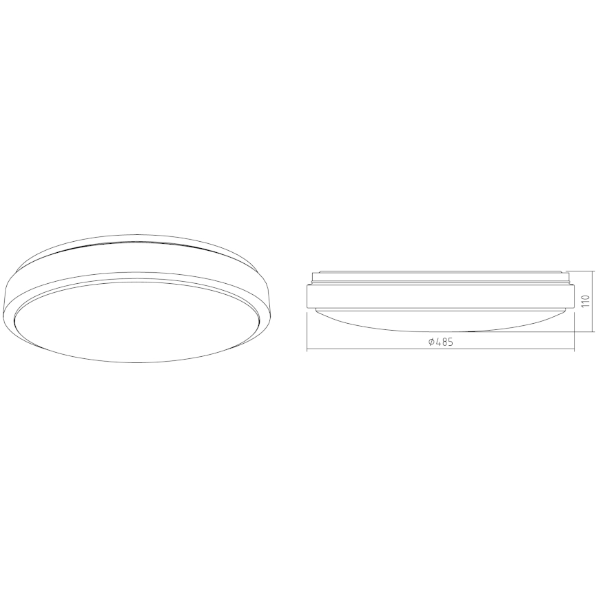 APLED - LED Laevalgusti LENS R TRICOLOR LED/36W/230V IP41 2700 - 6500K 2520lm