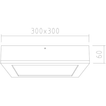 APLED - LED Laevalgusti QUADRA LED/24W/230V tamm