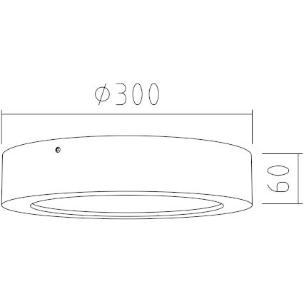 APLED - LED Laevalgusti RONDO LED/24W/230V d. 30 cm tamm