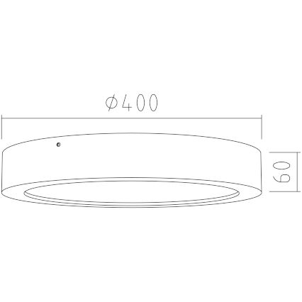 APLED - LED Laevalgusti RONDO LED/36W/230V d. 40 cm tamm