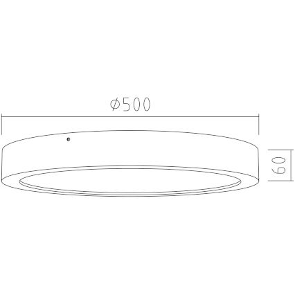 APLED - LED Laevalgusti RONDO LED/48W/230V d. 50 cm tamm