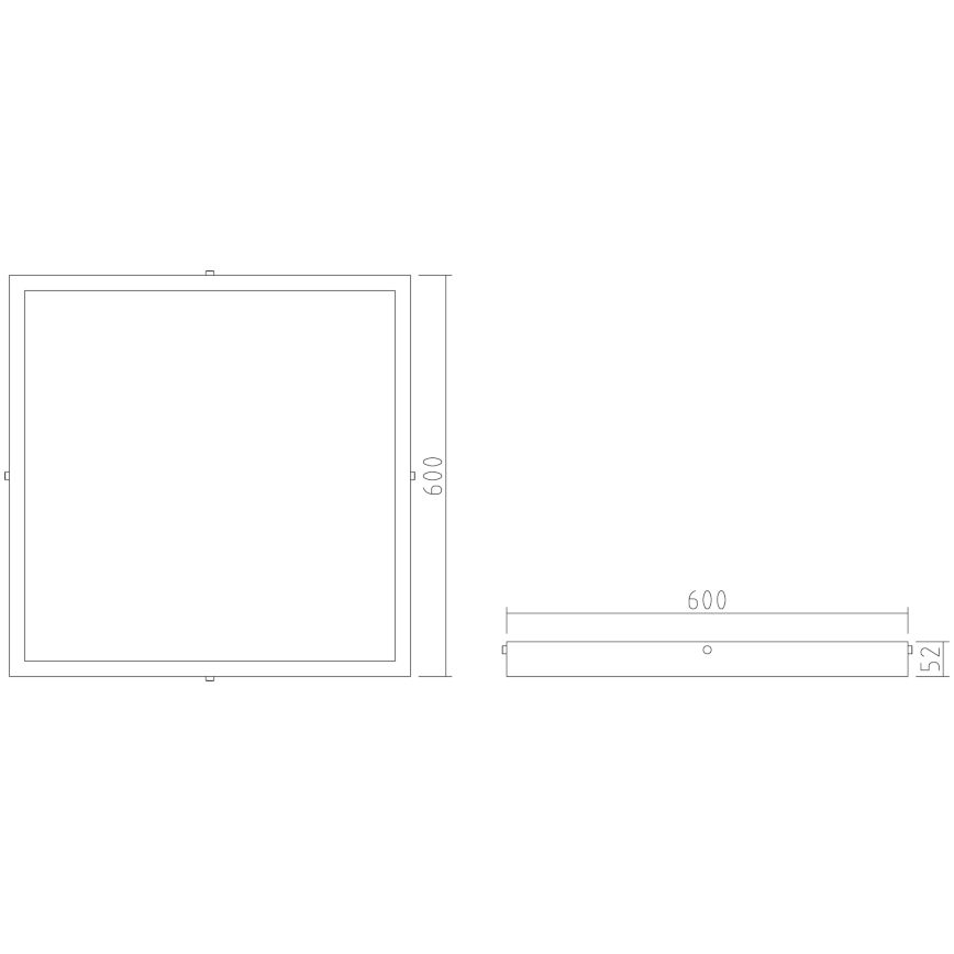 APLED - LED Pinnale kinnitatav paneel QUADRA LED/40W/230V 4000K 60x60cm IP41