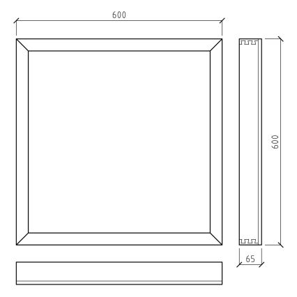 APLED - LED Pinnale kinnitatav paneel QUADRA LED/40W/230V tamm