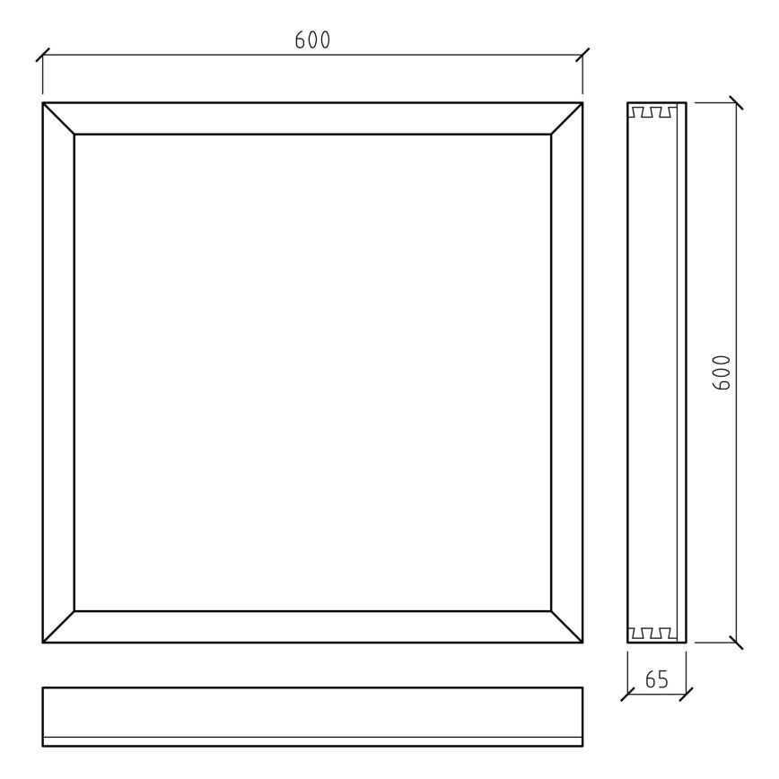 APLED - LED Pinnale kinnitatav paneel QUADRA LED/40W/230V tamm