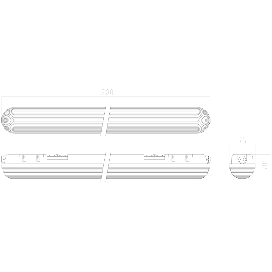 APLED - LED Pinnale kinnitatav valgusti DUSTER LED/36W/230V 4000K + avarii IP65