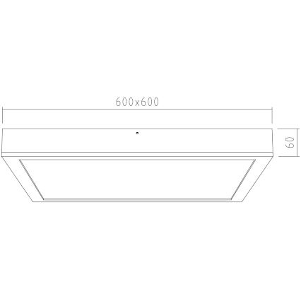 APLED - LED Pinnale paigaldatav paneel QUADRA LED/42W/230V tamm