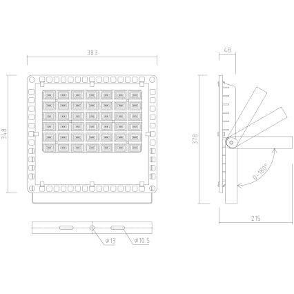 APLED - LED-prožektor õue PRO LED/150W/230V IP66 15000lm 6000K
