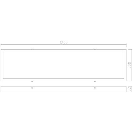 APLED - LED Sisepinnale paigaldatav laevalgusti LONG LED/40W/230V 4000K 120x30cm IP41 valge