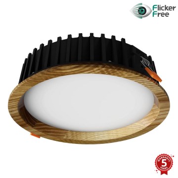 APLED - LED Süvistatav valgusti RONDO WOODLINE LED/12W/230V 3000K d. 20 cm saar täispuit