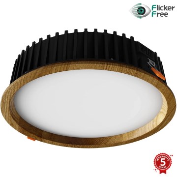 APLED - LED Süvistatav valgusti RONDO WOODLINE LED/18W/230V 4000K d. 26 cm tamm täispuit