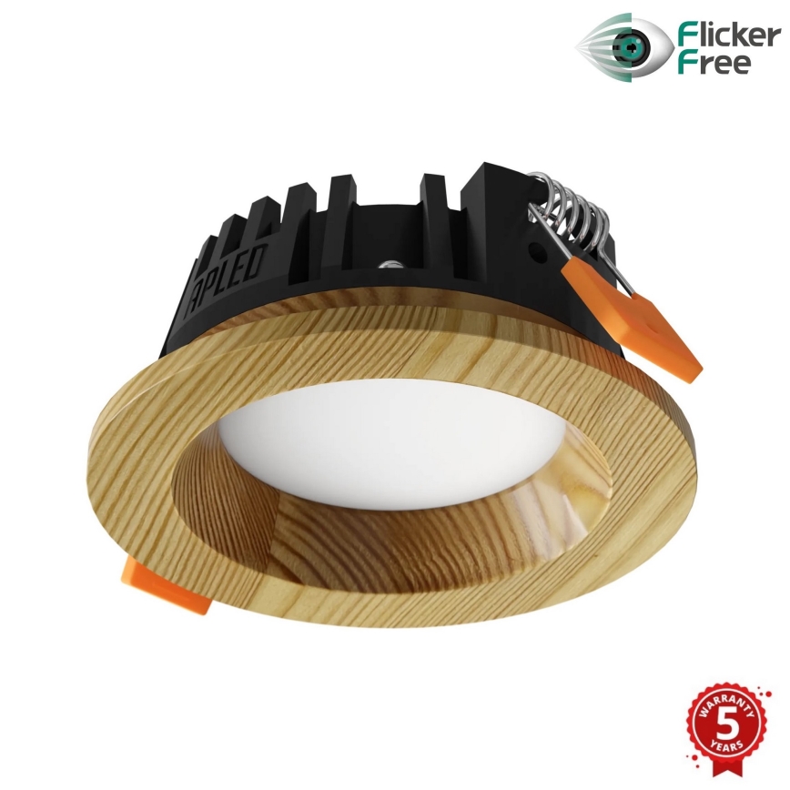 APLED - LED Süvistatav valgusti RONDO WOODLINE LED/3W/230V 3000K d. 9 cm mänd täispuit