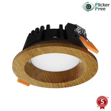 APLED - LED Süvistatav valgusti RONDO WOODLINE LED/3W/230V 3000K d. 9 cm tamm täispuit