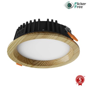 APLED - LED Süvistatav valgusti RONDO WOODLINE LED/6W/230V 3000K d. 15 cm mänd täispuit