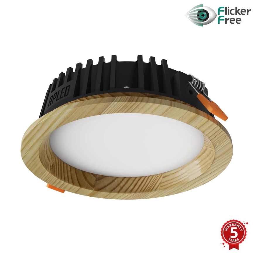 APLED - LED Süvistatav valgusti RONDO WOODLINE LED/6W/230V 3000K d. 15 cm mänd täispuit