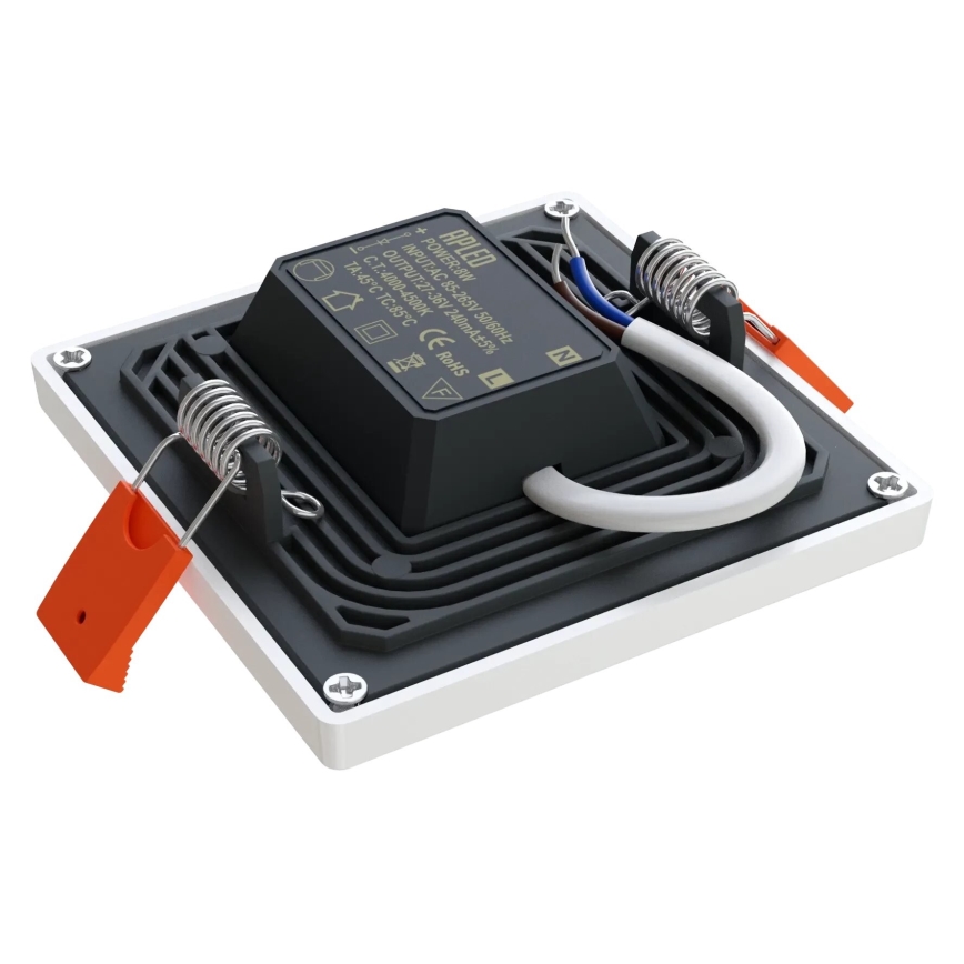 APLED - LED Süvistatav valgusti SQUARE SLIM LED/8W/230V 9x9 cm valge