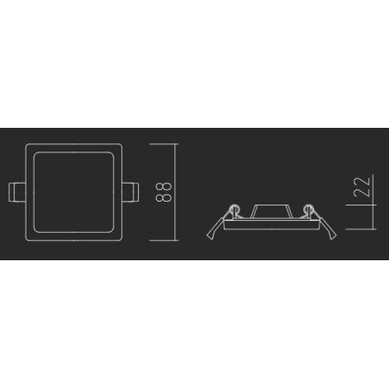 APLED - LED Süvistatav valgusti SQUARE SLIM LED/8W/230V 9x9 cm valge
