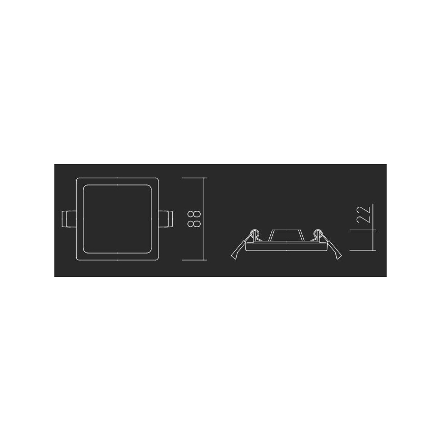 APLED - LED Süvistatav valgusti SQUARE SLIM LED/8W/230V 9x9 cm valge