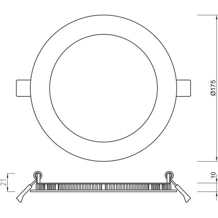 APLED - LED Süvistatav valgusti vannituppa RONDO LED/12W/230V IP54 175 mm