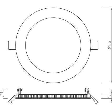 APLED - LED Süvistatav valgusti vannituppa RONDO LED/12W/230V IP54 175 mm