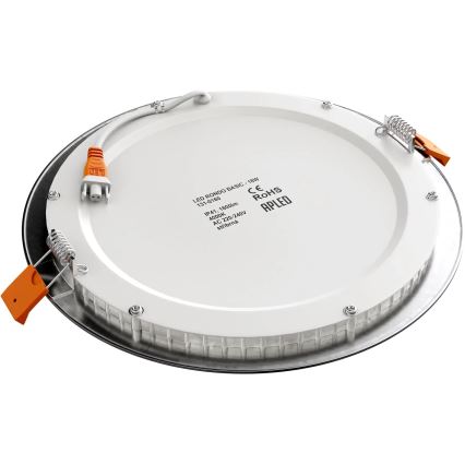 APLED - LED Süvistatav valgusti vannituppa RONDO LED/18W/230V IP40 d. 22,5 cm matt kroom