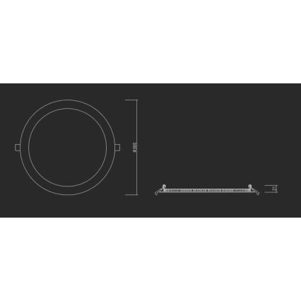 APLED - LED Süvistatav valgusti vannituppa RONDO LED/24W/230V IP40 d. 30 cm matt kroom