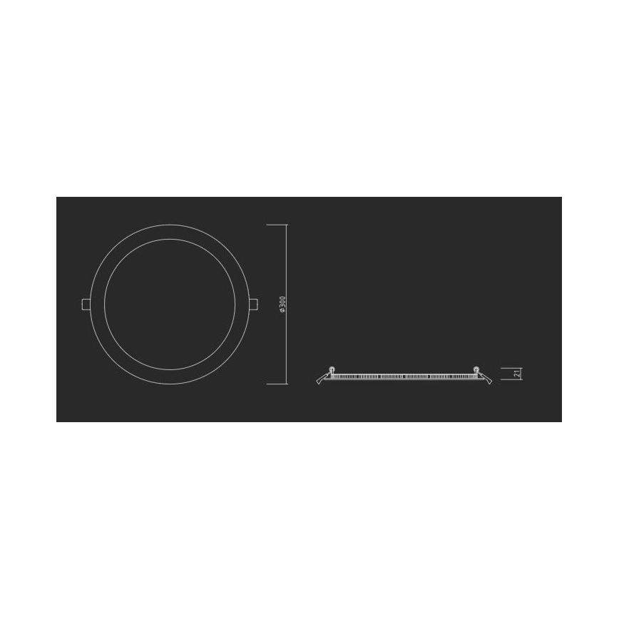 APLED - LED Süvistatav valgusti vannituppa RONDO LED/24W/230V IP40 d. 30 cm matt kroom