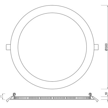 APLED - LED Süvistatav valgusti vannituppa RONDO LED/24W/230V IP41 300 mm