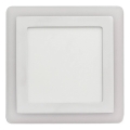 APLED - LED Süvistatav valgusti vannituppa SQUARE DUO LED/4W + LED/12W/230V IP41 3000/4000K 19,5x19,5 cm valge